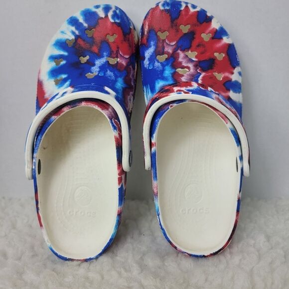 Crocs Disney Mickey Mouse Tie-Dye Americana Unisex Clogs - Picture 5 of 9